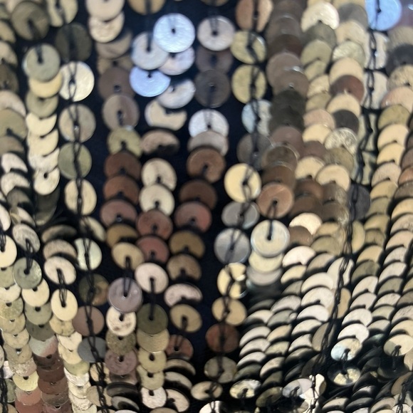 Gryphon Mermaid Party Tank with Sequins, Silk Lining.  Colors silver & Black M. - Picture 3 of 6